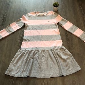 pink and gray lacoste casual dress
